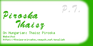 piroska thaisz business card